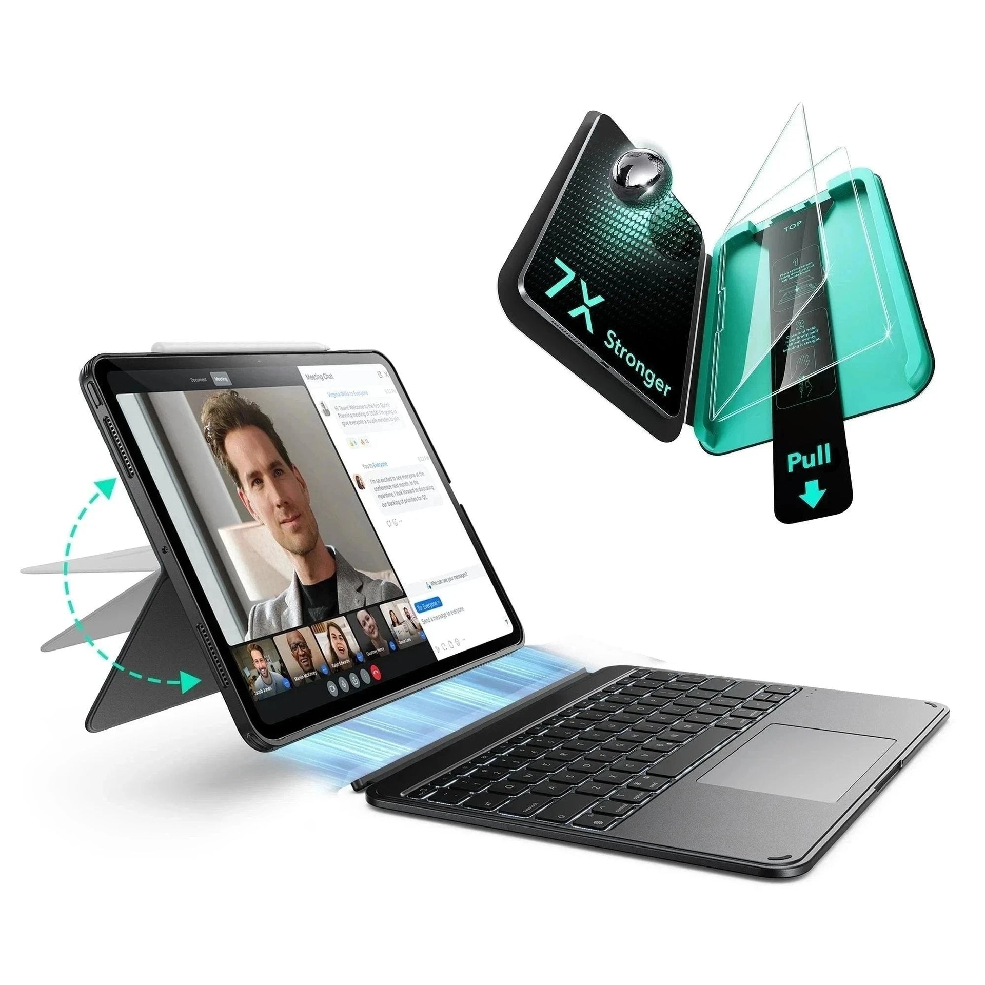 iPad 10th Gen 2022 Bundle Shift Keyboard Case and Armorite Screen Protector  -US Layout-Dark Gray ESR ESR