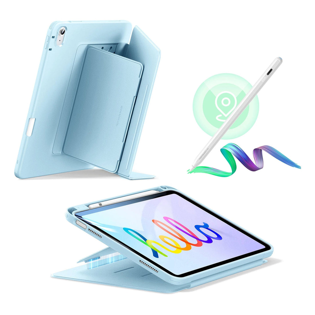 iPad 10th Gen Bundle Flip Magnetic Case with Geo Digital Pencil - Sky Blue ESR ESR