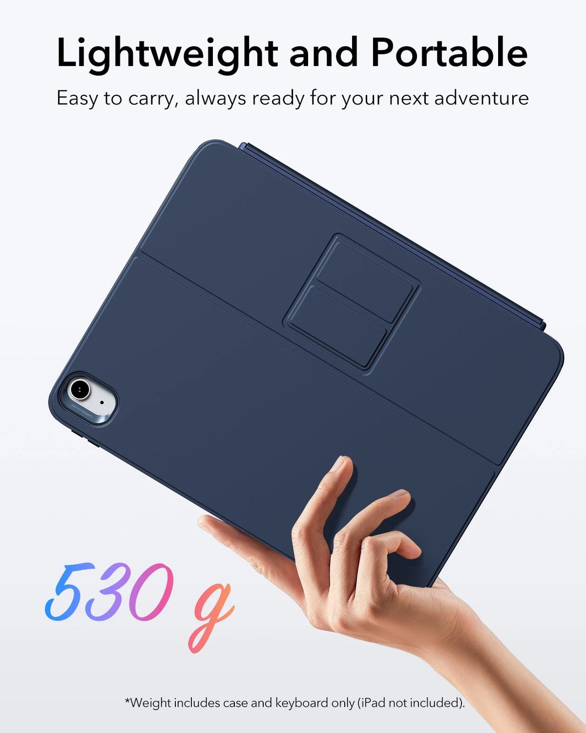 Blue ESR Flex Keyboard Case & Find My Pencil Bundle-lightweight and portable