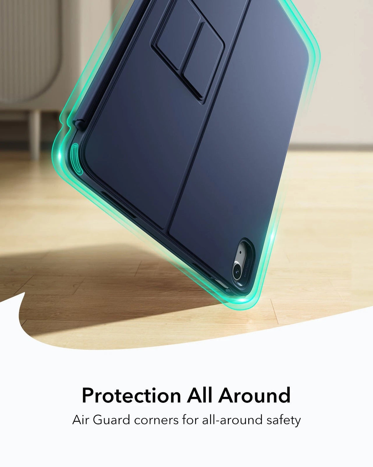Blue ESR Flex Keyboard Case & Find My Pencil Bundle-protection all around