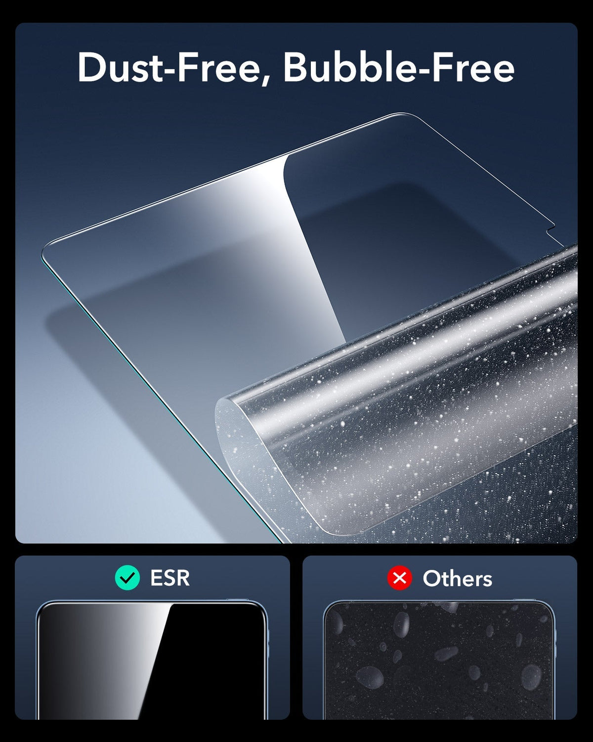 Flex keyboard case with screen protector-DUST-FREE,BUBBLE-FREE