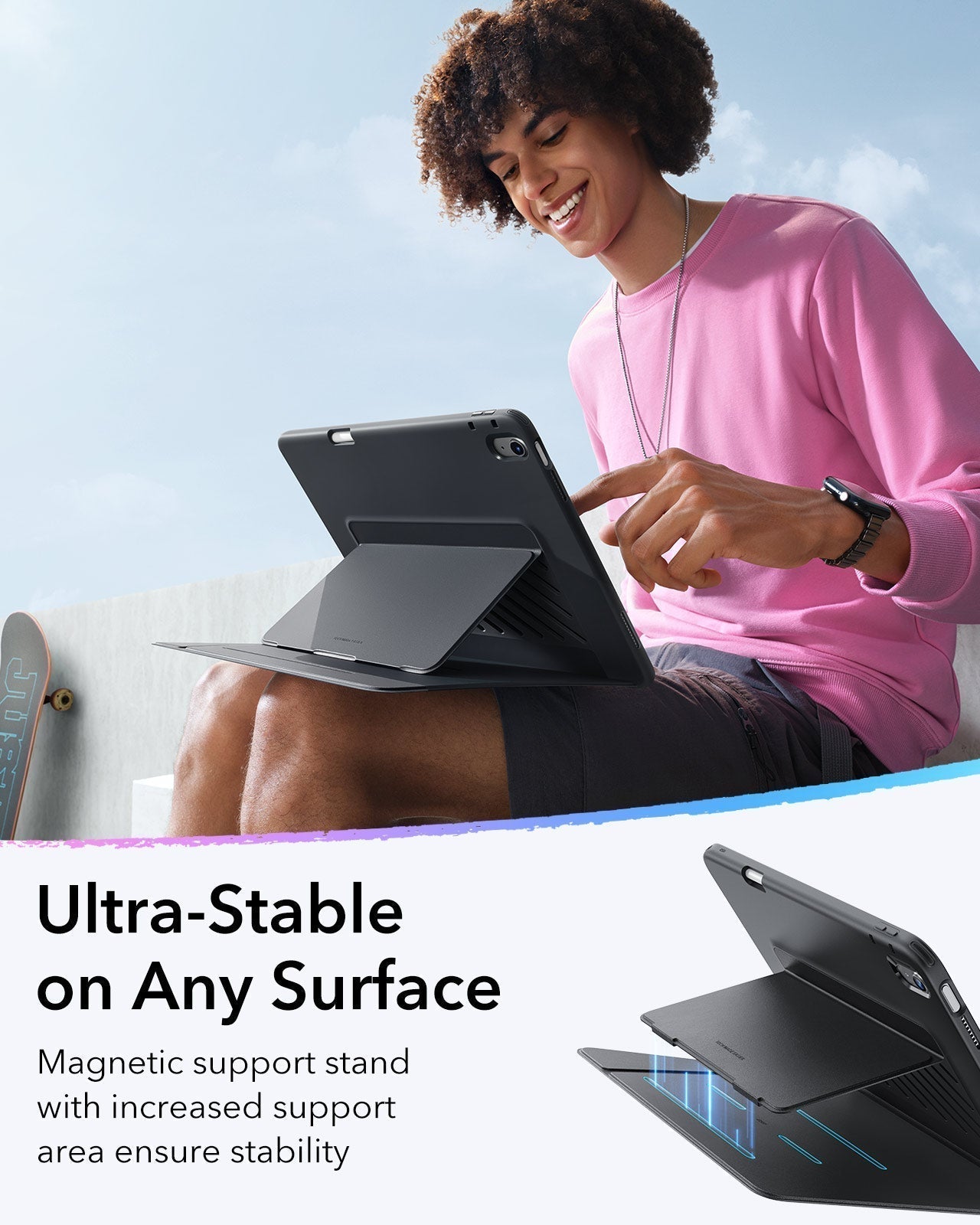 iPad 11" (A16, 2025) Flip Magnetic Case with Pencil Holder - Pink ESR