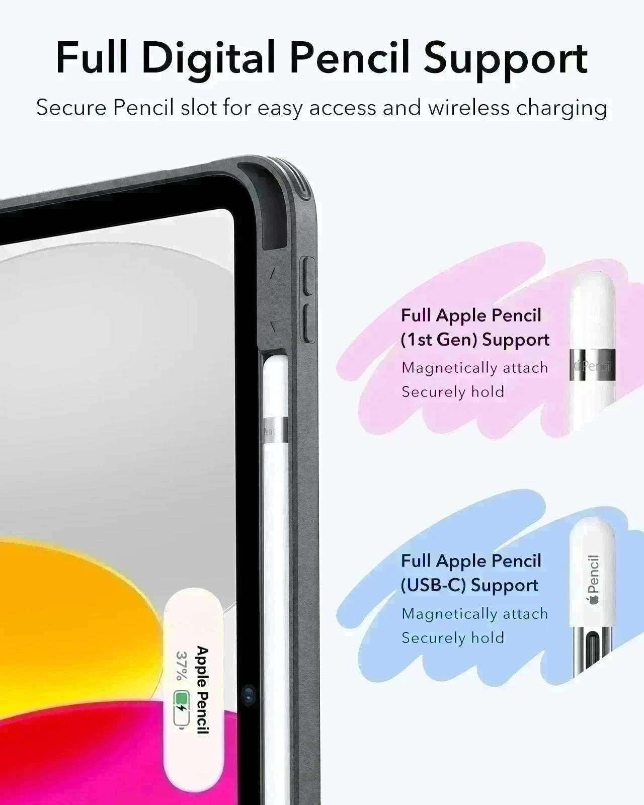 iPad 11" (A16, 2025) Flip Magnetic Case with Pencil Holder - Pink ESR