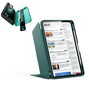 iPad 11" (A16) 2025 Bundle Flip Magnetic Case with Pencil Holder & Armorite® Protection - Green ESR ESR