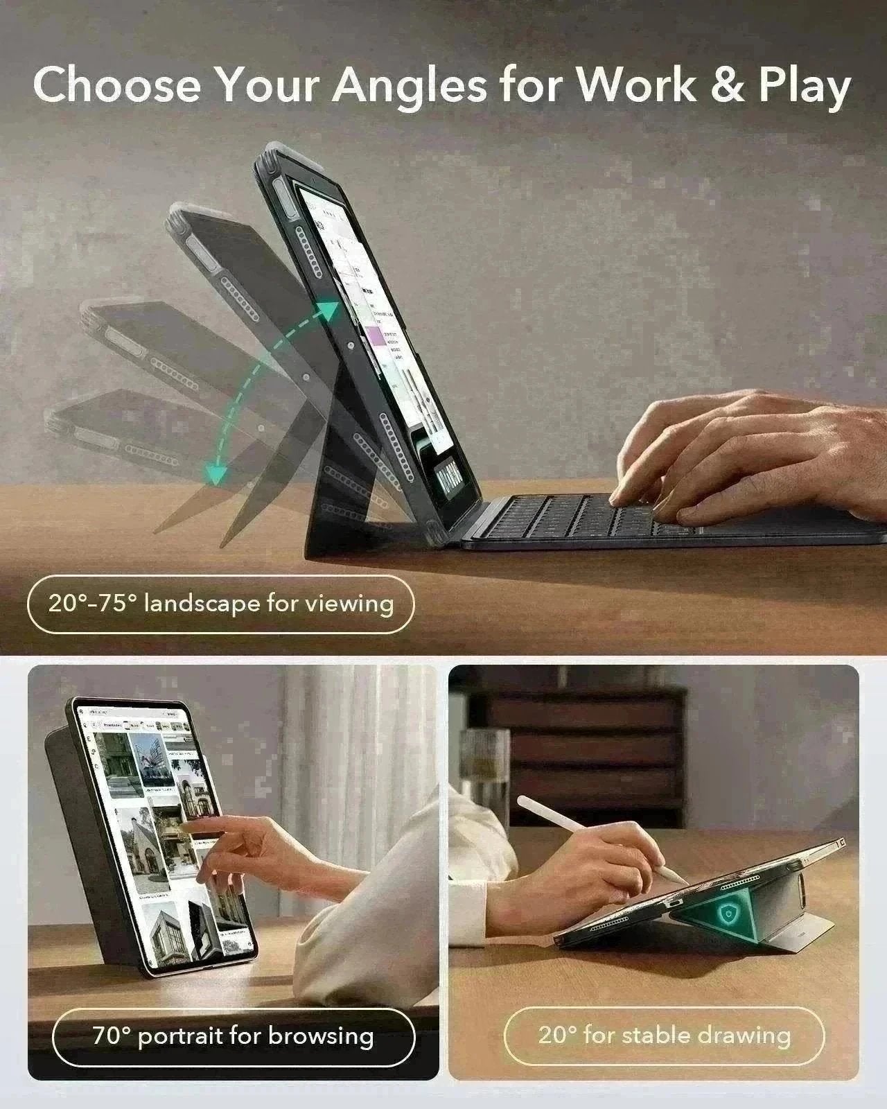 iPad Air 10.9" (5th/4th Gen) Shift Keyboard Case (Detachable) -US Layout-Dark Gray ESR ESR