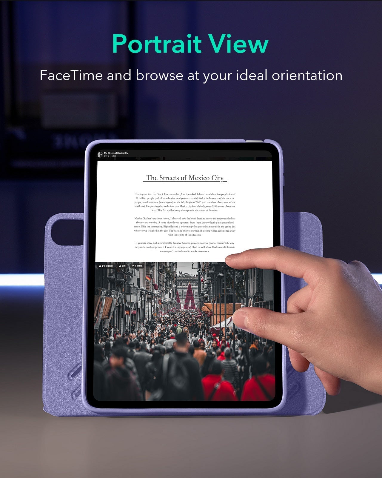 iPad 11" (A16) 2025 Bundle Shift Magnetic Case & Armorite® Paper-Feel Protection - Purple ESR ESR