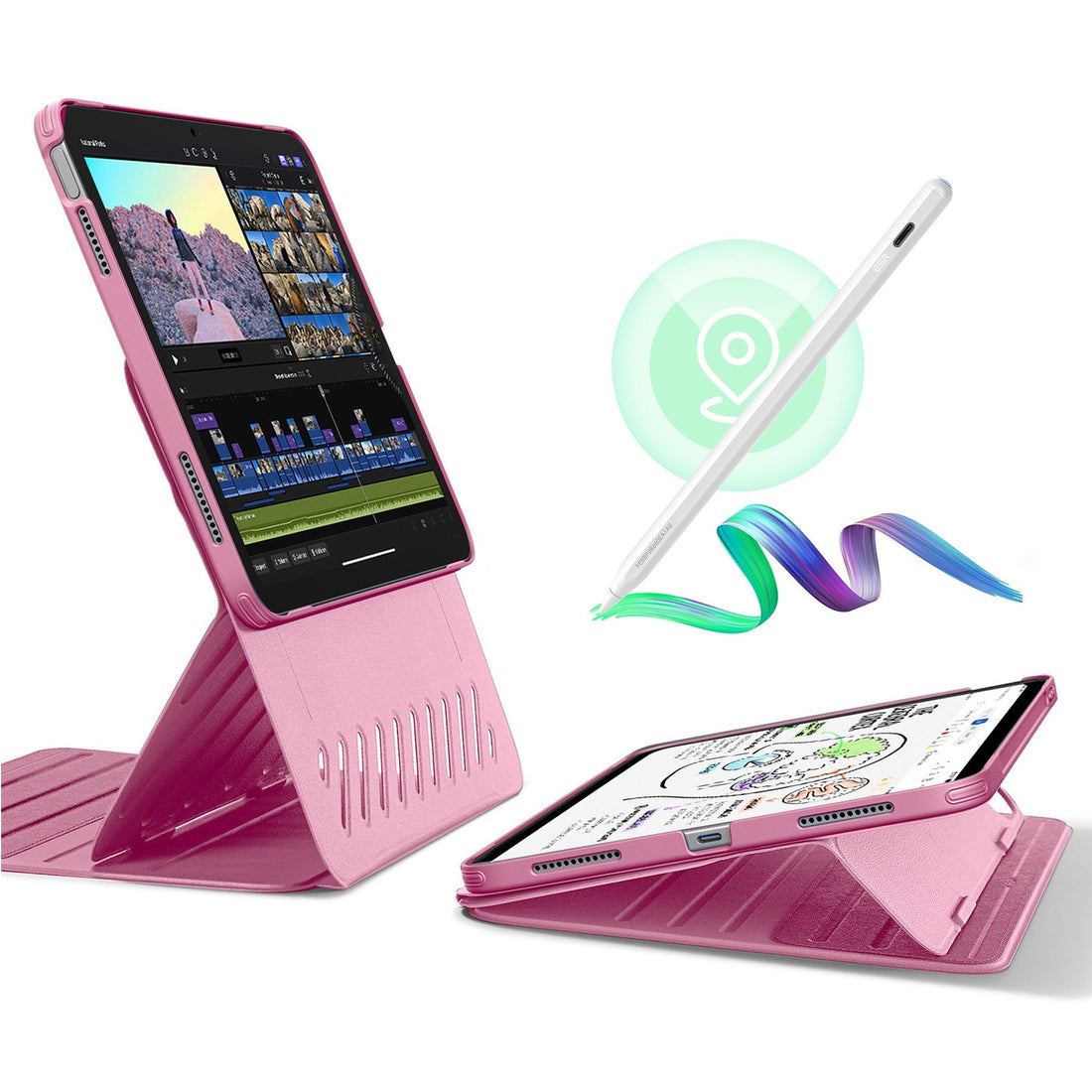 iPad 10th Gen Bundle Shift Magnetic Case with Geo Digital Pencil - Pink ESR ESR