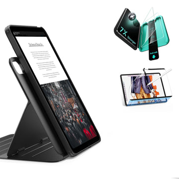 iPad 11" (A16) 2025 Bundle Shift Magnetic Case, Papel-Feel Magnetic & Armorite® Protection - Black