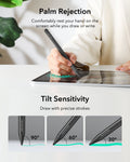 palm Rejection-tilt sensitivity-draw with precise strokes