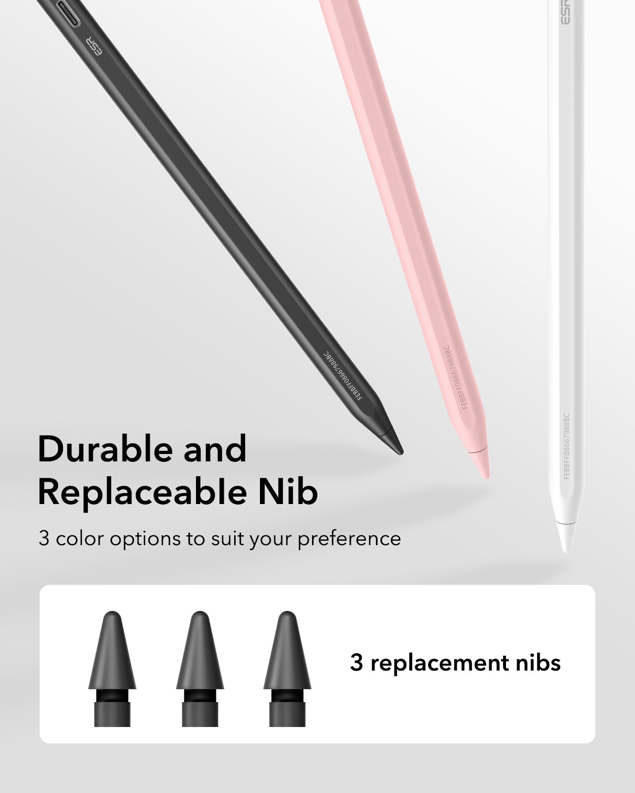 durable and replaceable nib-3 color option to suit your preference