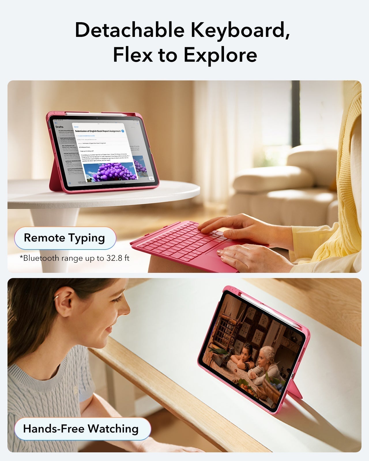 Detachable Keyboard，Flex to explore
