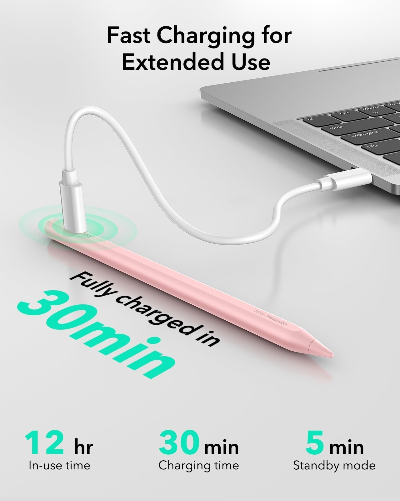 Pink Geo Digital pencil-Fast Charging for extended use