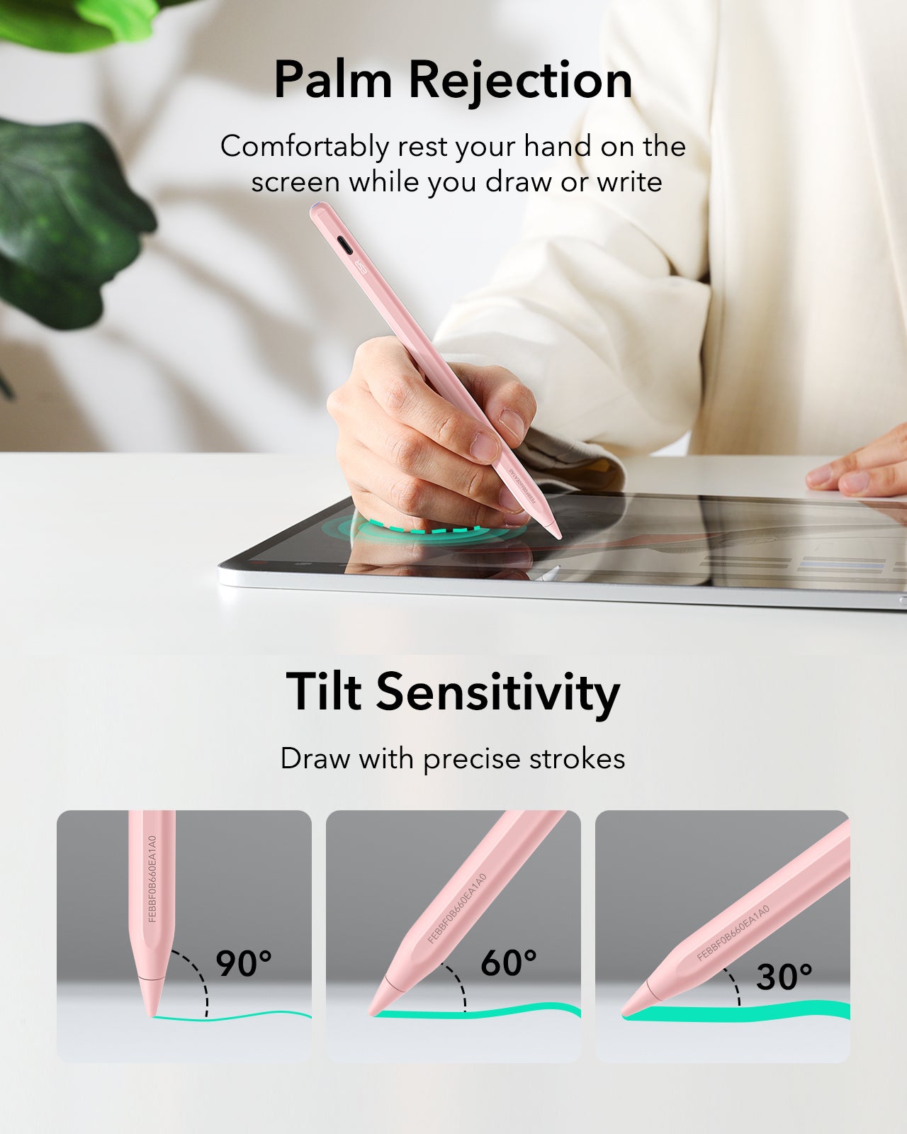Pink Geo Digital pencil-Palm Rejection