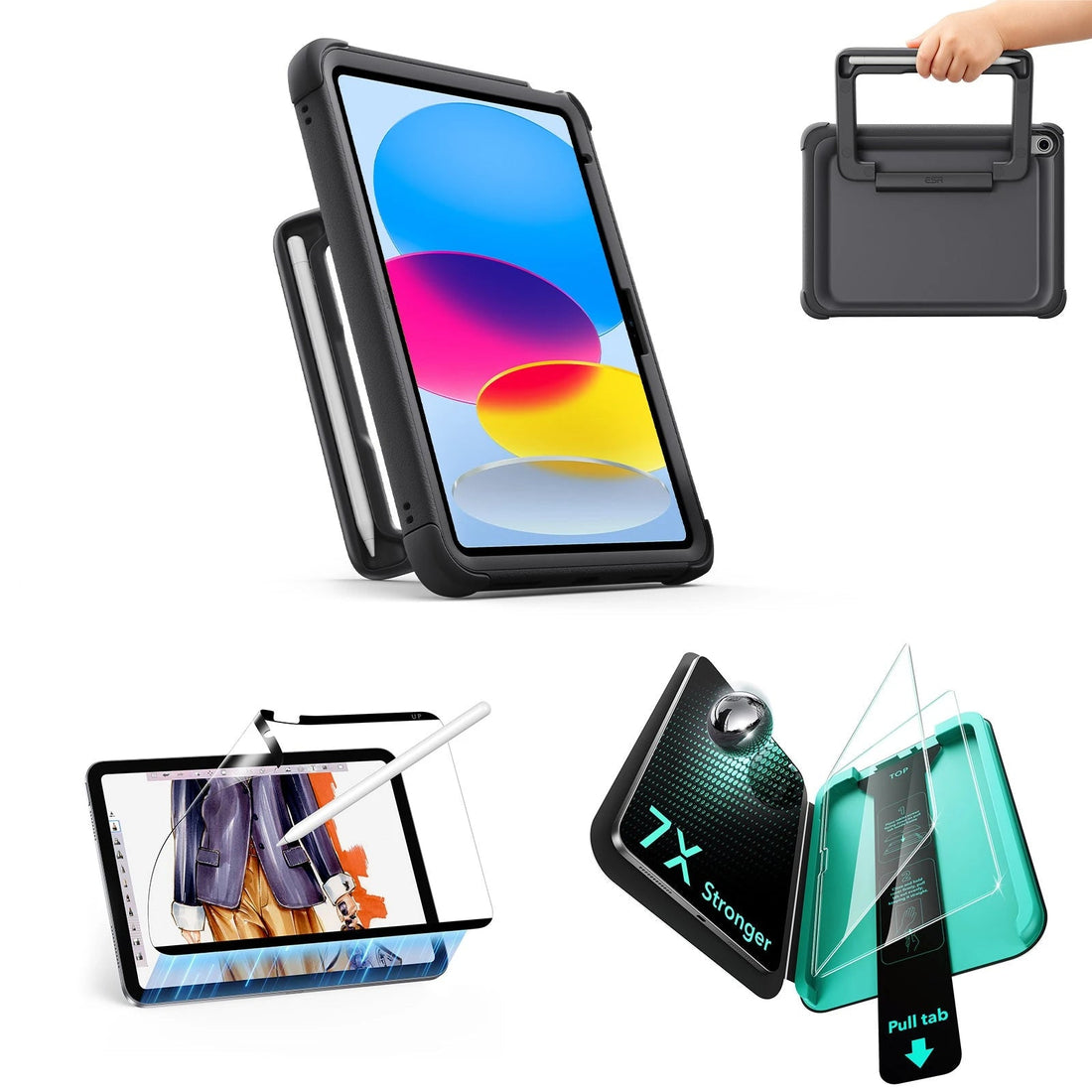 iPad 11" (A16) 2025 Kids All-in-One Bundle - Black ESR ESR