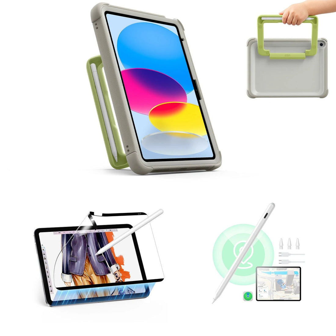 iPad 11" (A16) 2025 Kids Creator Bundle - Gray ESR ESR
