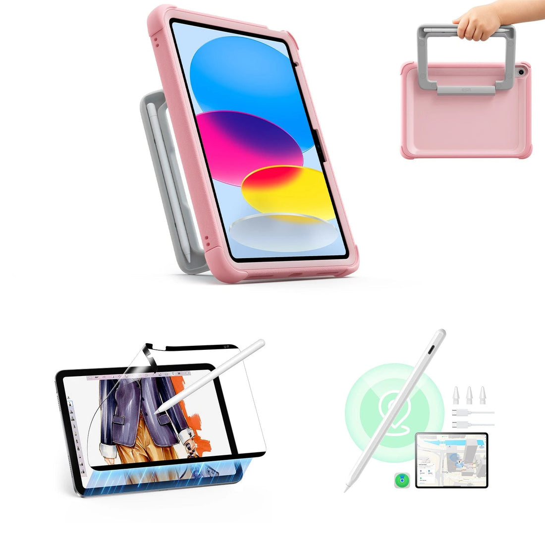 iPad 11" (A16) 2025 Kids Creator Bundle - Pink ESR ESR