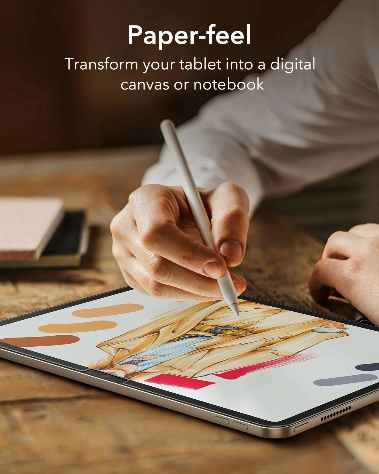 iPad 11" (A16, 2025) Paper-Feel Screen Protector Set - 2 Paper-Feel + 2 UltraFit Classic ESR ESR