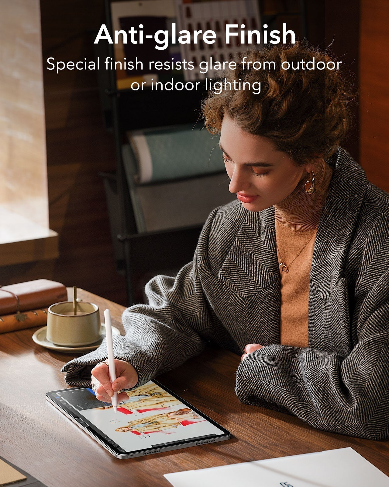 iPad 11" (A16, 2025) Paper-Feel Screen Protector Set - 2 Paper-Feel + 2 UltraFit Classic ESR ESR