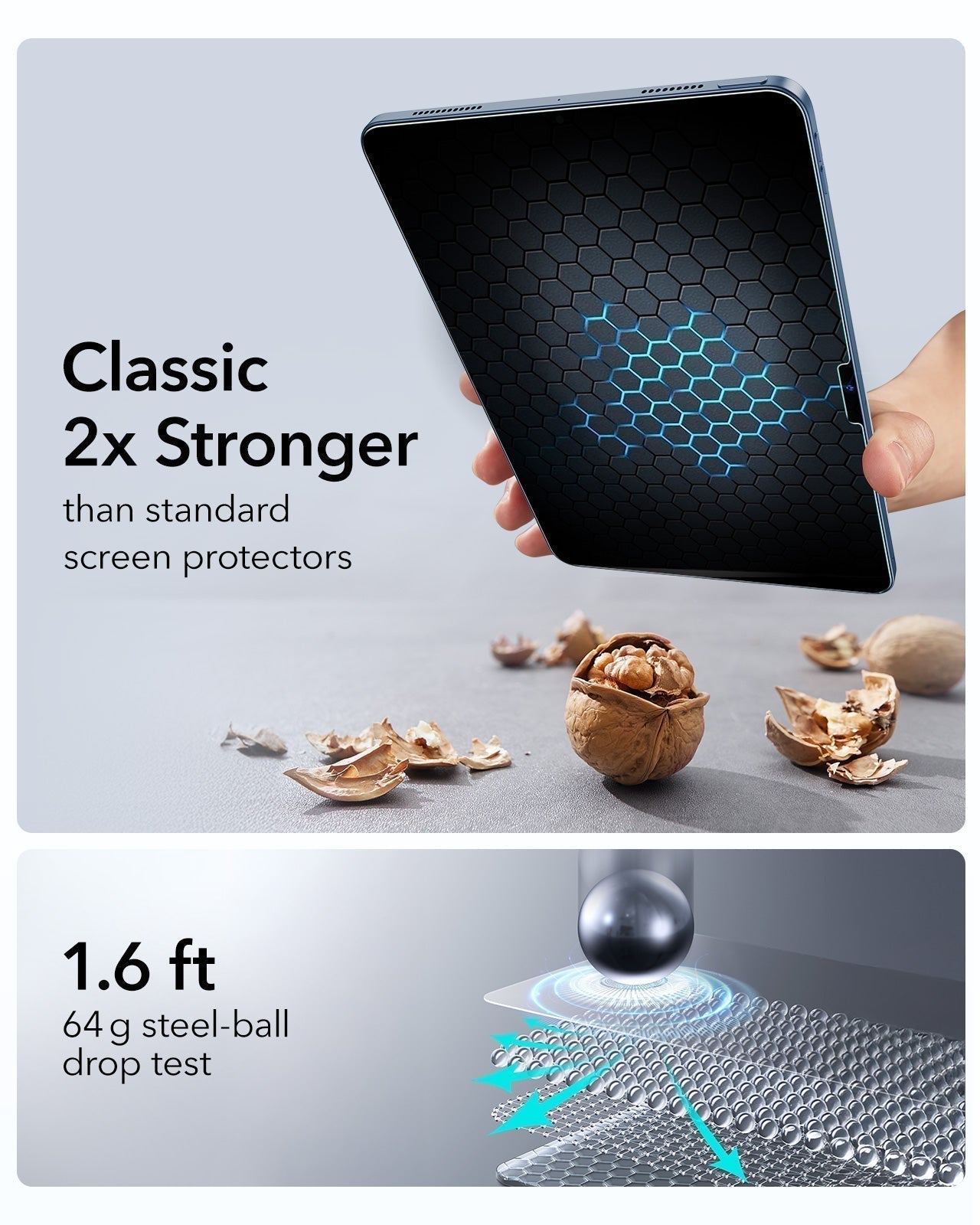iPad 11" (A16, 2025) Rebound Magnetic Keyboard Case and Paper-Feel Screen Protector Bundle-UK Layout-Black ESR ESR