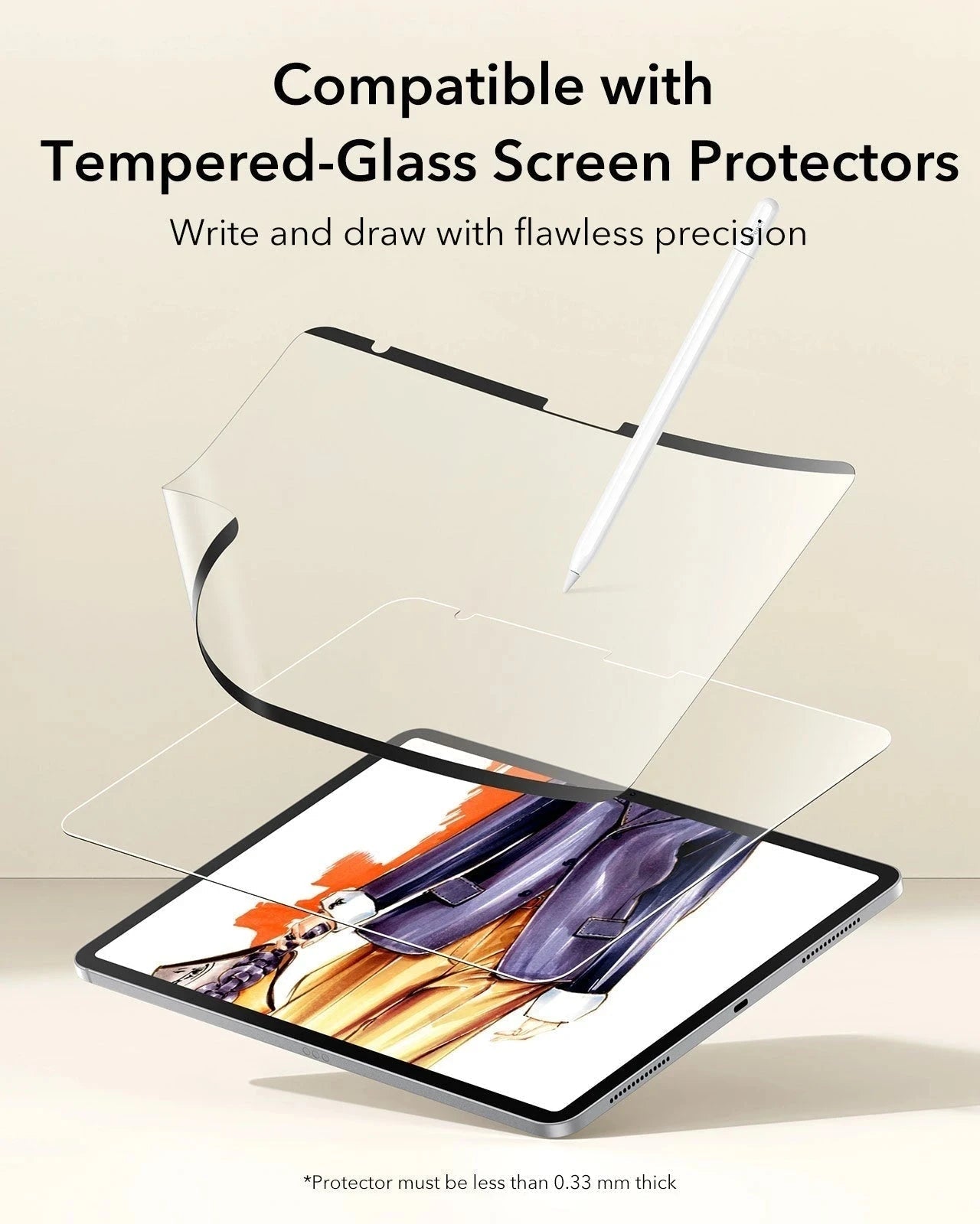 iPad 11" (A16, 2025) Rebound Magnetic Keyboard Case and Paper-Feel Screen Protector Bundle-UK Layout-Black ESR ESR