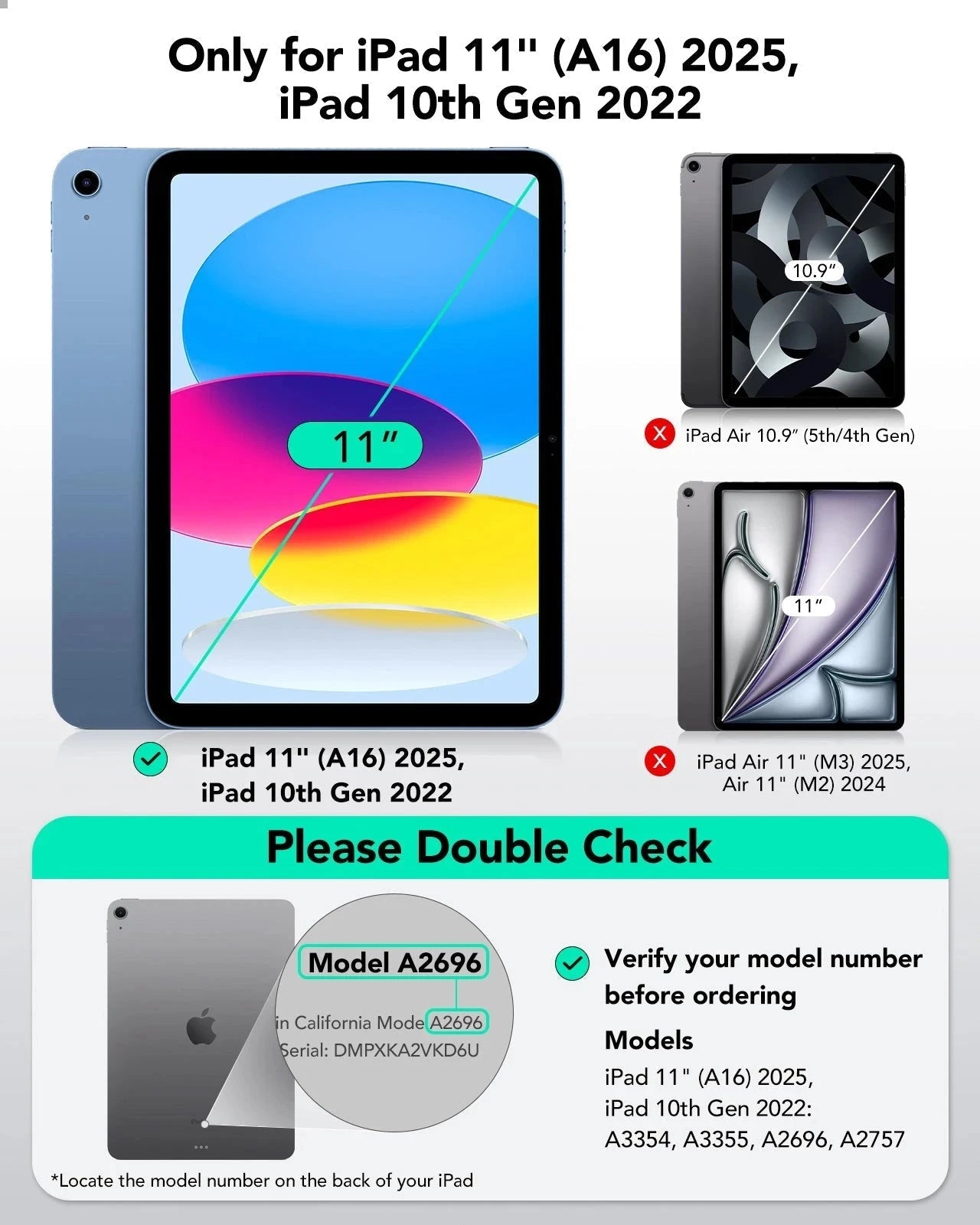 iPad 11" (A16, 2025) Shift Magnetic Case - Navy Blue ESR ESR