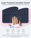 iPad Blue 11 (A18) 2026 Flex Keyboard Case with Detachable-larger trackpad，smoother control