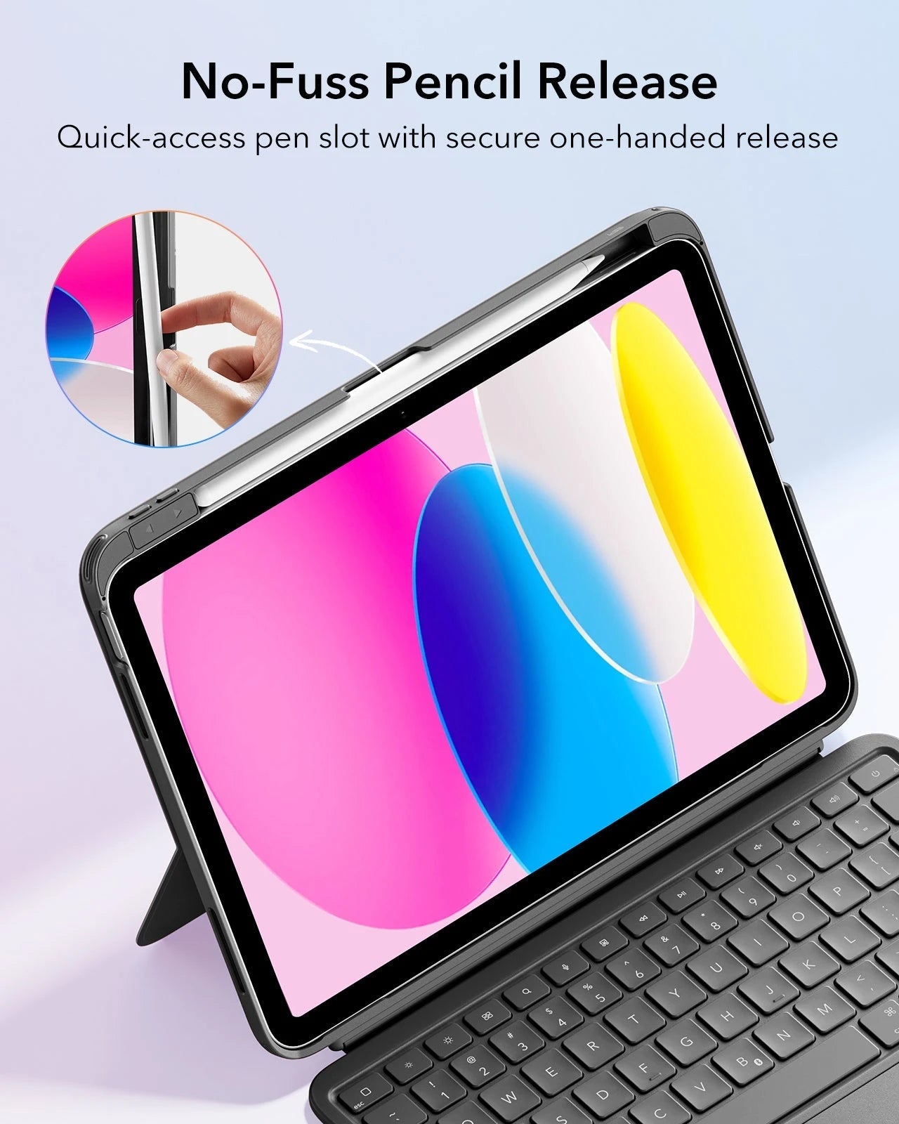 iPad 11” (A18) 2026 Flex Keyboard Case with Pencil Slot -No Fuss Pencil Release
