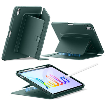 iPad 11" (A18) 2026 Flip Magnetic Case with Pencil Holder - Green
