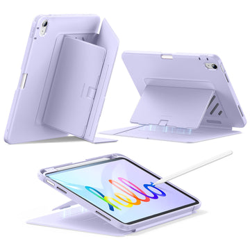 iPad 11" (A18) 2026 Flip Magnetic Case with Pencil Holder - Light Purple