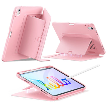 iPad 11" (A18) 2026 Flip Magnetic Case with Pencil Holder - Pink