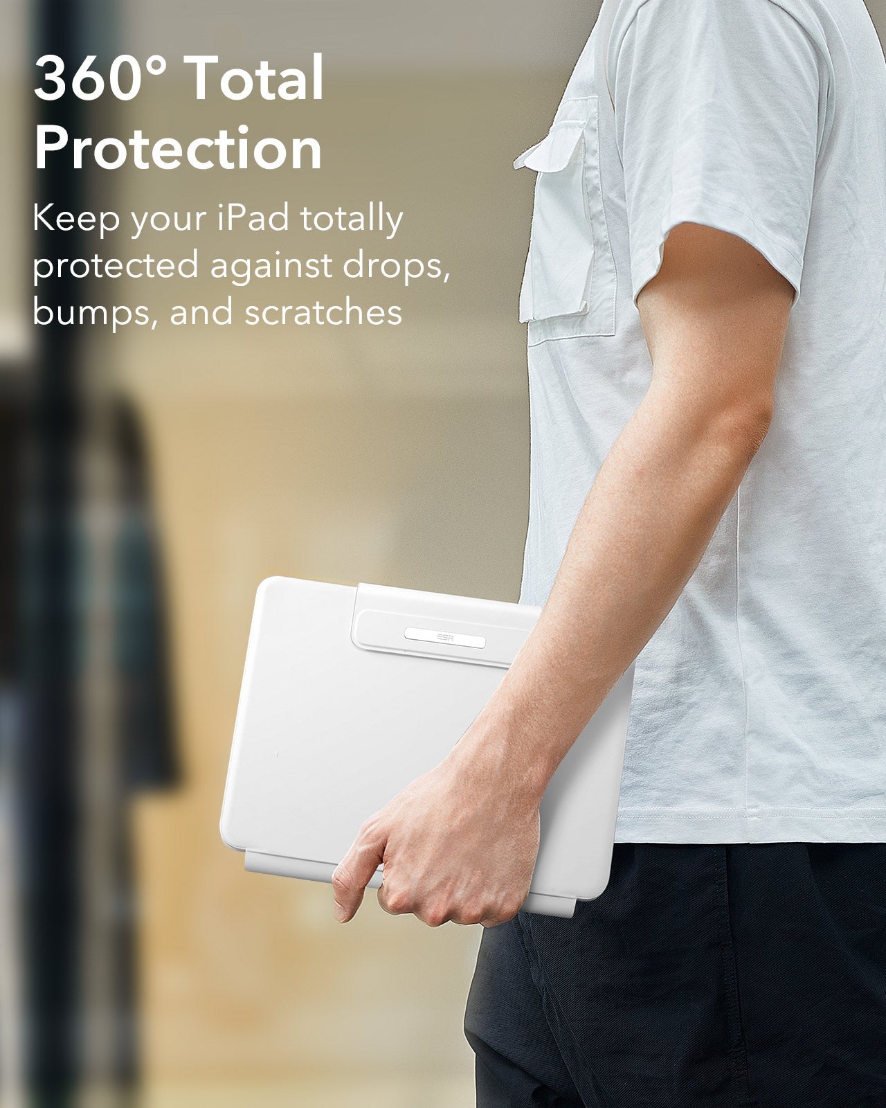 iPad_11th_Generation_Rebound_Magnetic_Keyboard_Case_white-360 total protection(keep your ipad totally protected against drops，bumps，and scratches)