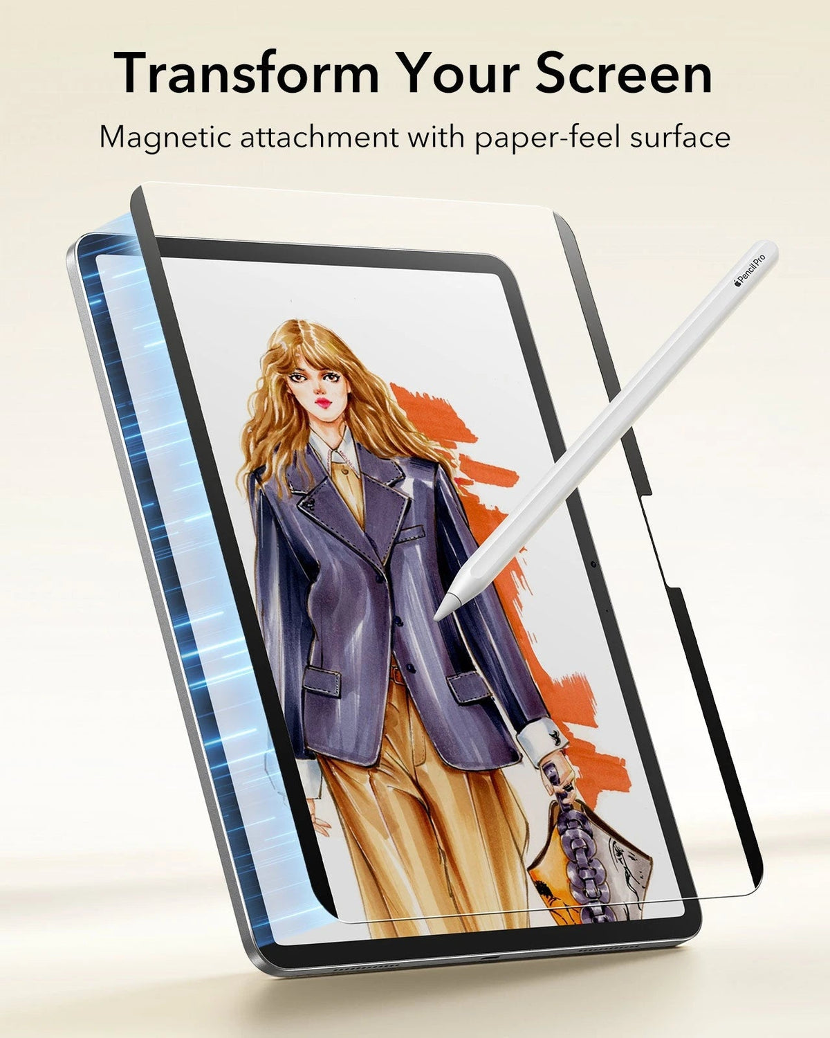 Blue Flex iPad Air 11 Keyboard Case, 7X Magnetic Paper-Feel Kit-transform your screen