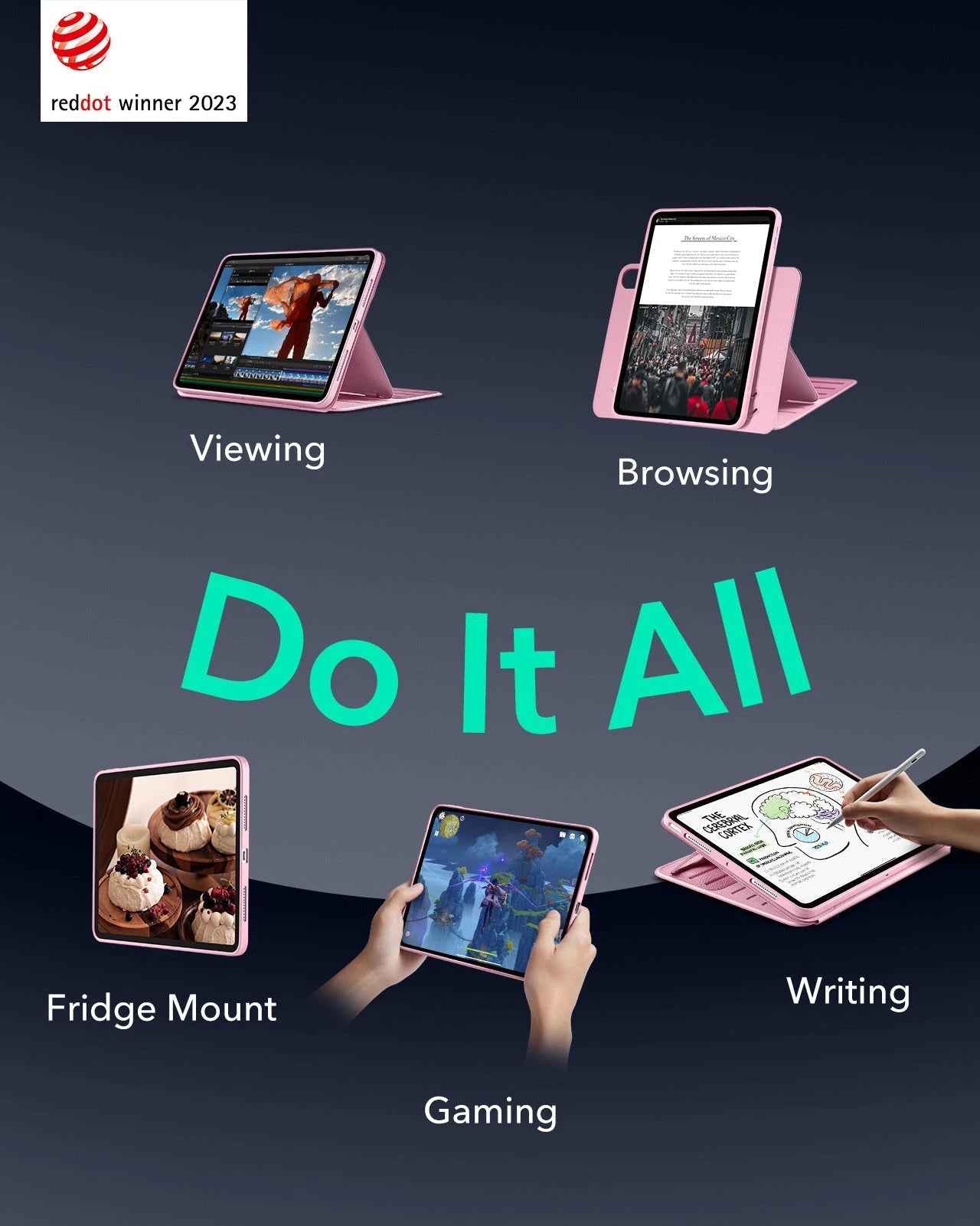 iPad Air 11″ (2025) Shift Transformation Bundle - Pink ESR ESR