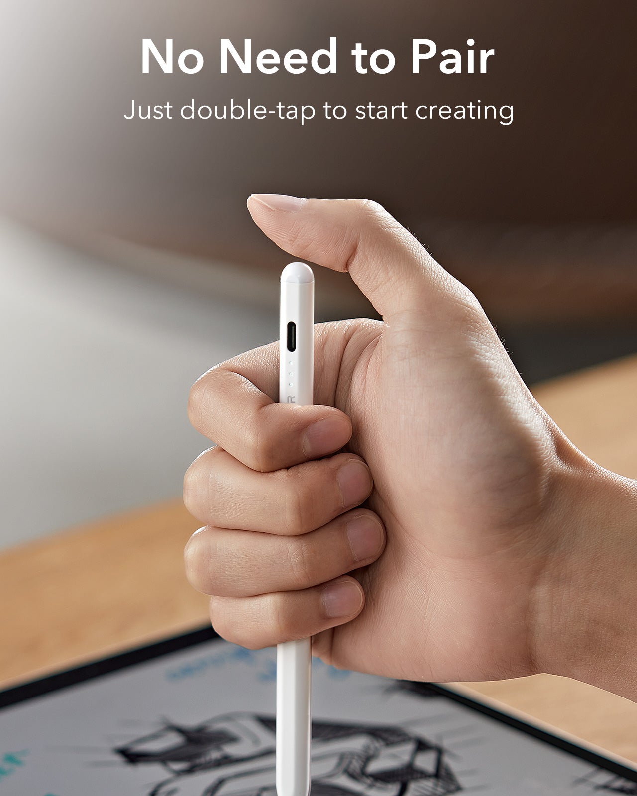 Flex Keyboard Case (Detachable) With Digital Pencil Bundle-No Need to Pair-just double-tap to start creating