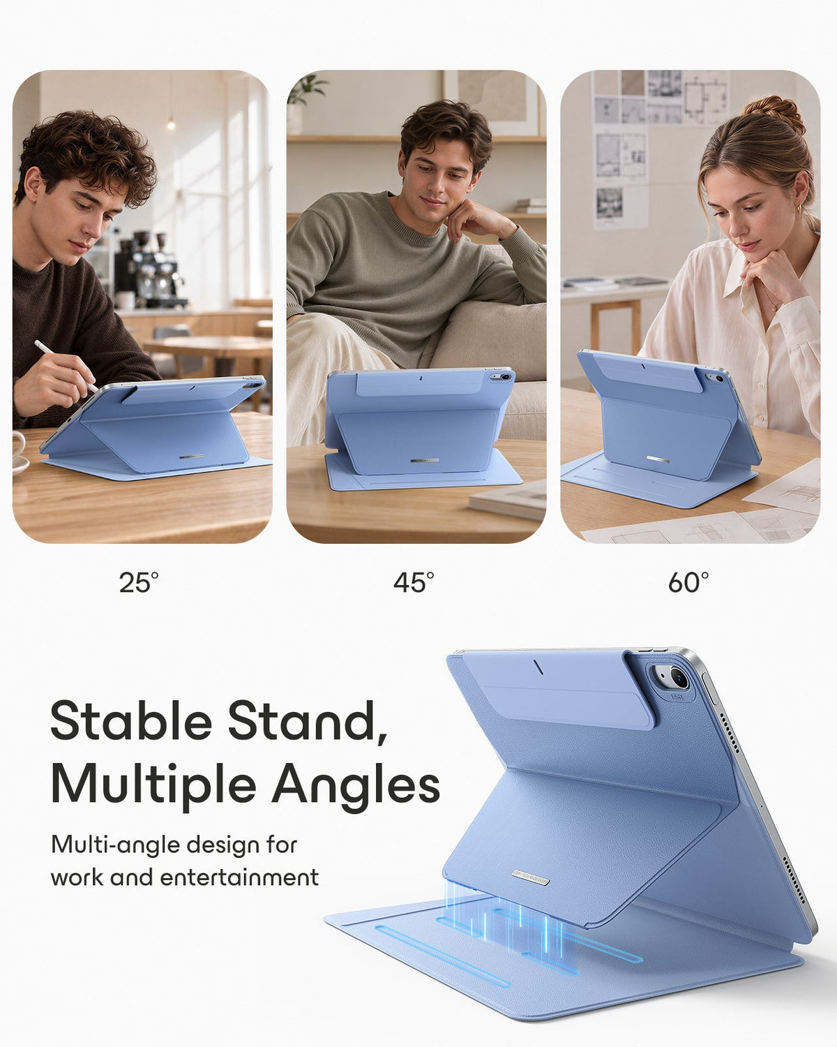 iPad Air 11" (M4) 2026 AirStance Magnetic Case Ultimate Protection Bundle - Sky Blue ESR ESR