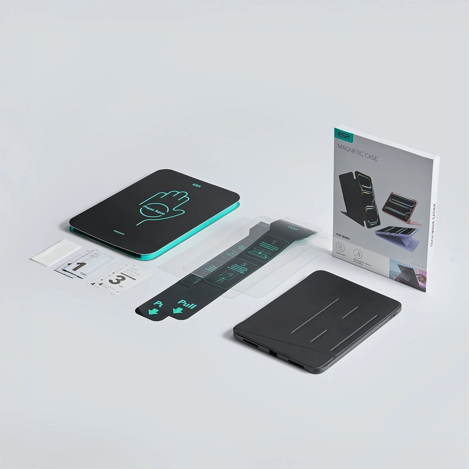 iPad Air 11" (M4) 2026 Bundle Flip Magnetic Case with Pencil Holder & Armorite® Paper-Feel Protection - Light Purple ESR ESR