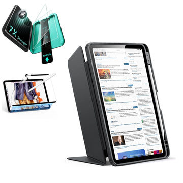 iPad Air 11" (M4) 2026 Bundle Flip Magnetic Case with Pencil Holder, Paper-Feel Magnetic & Armorite® Protection - Black ESR ESR