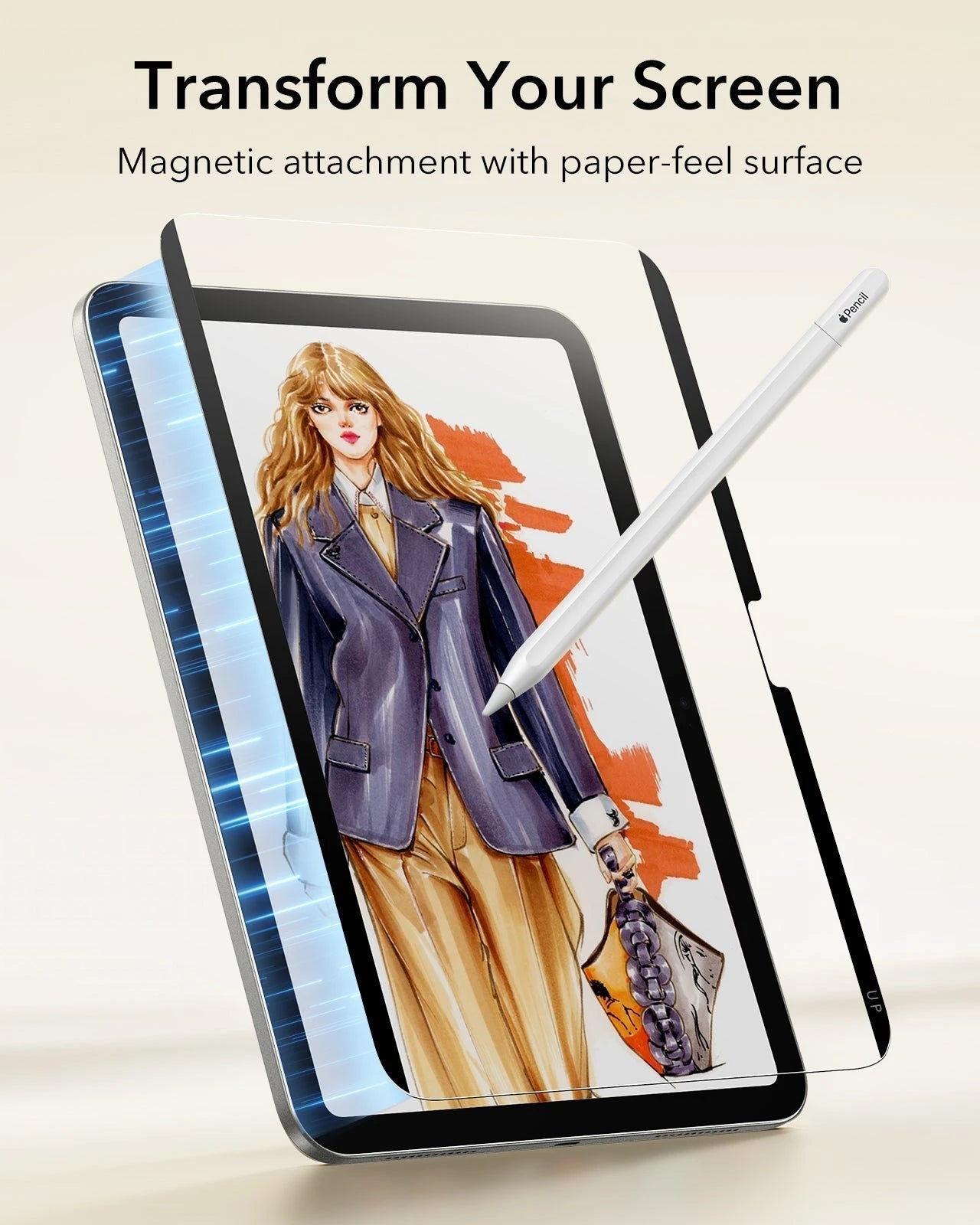 iPad Air 11" (M4) 2026 Bundle Flip Magnetic Case with Pencil Holder, Paper-Feel Magnetic & Armorite® Protection - Light Purple ESR ESR