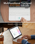 white ipad keyboard case-multifunctional trackpad