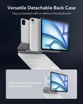 white ipad keyboard case-versatile detachable back case