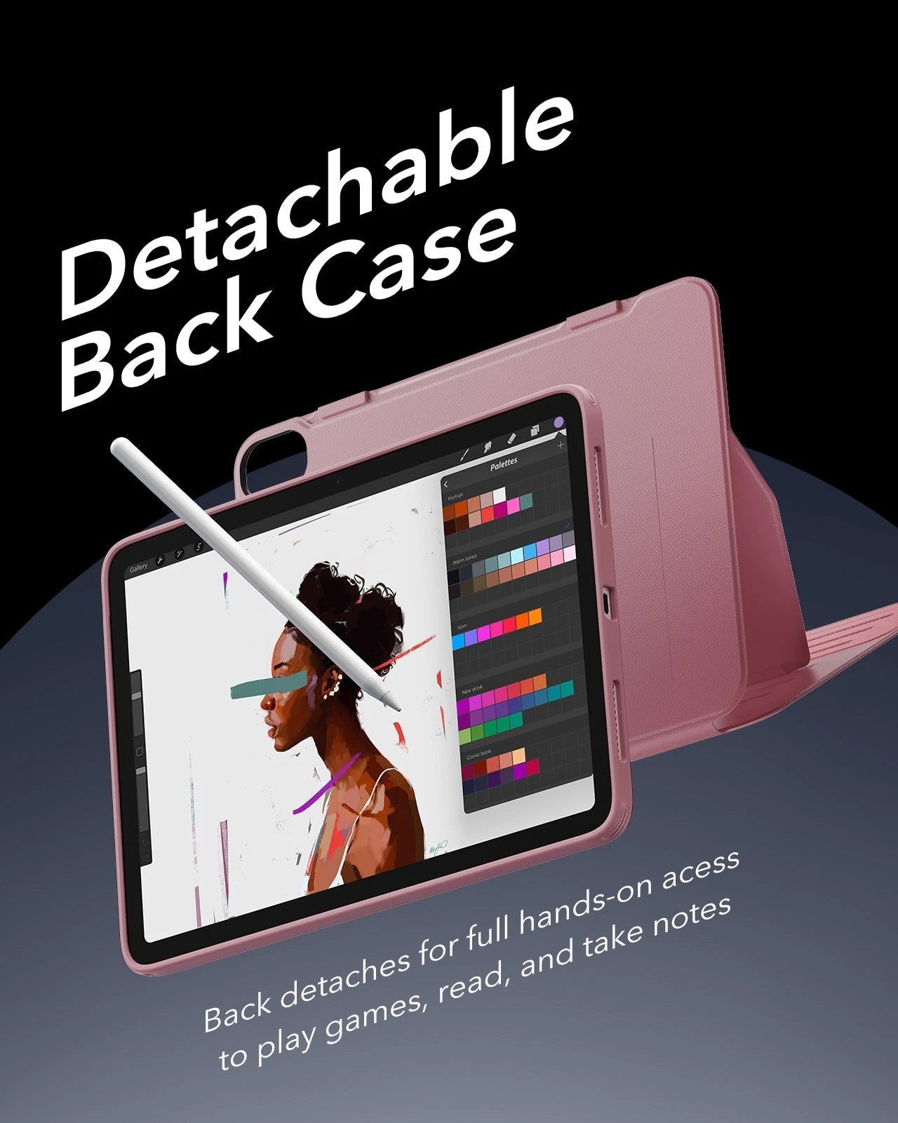 iPad Air 11" (M4) 2026 Bundle Shift Magnetic Case & Armorite® Paper-Feel Protection - Pink ESR ESR