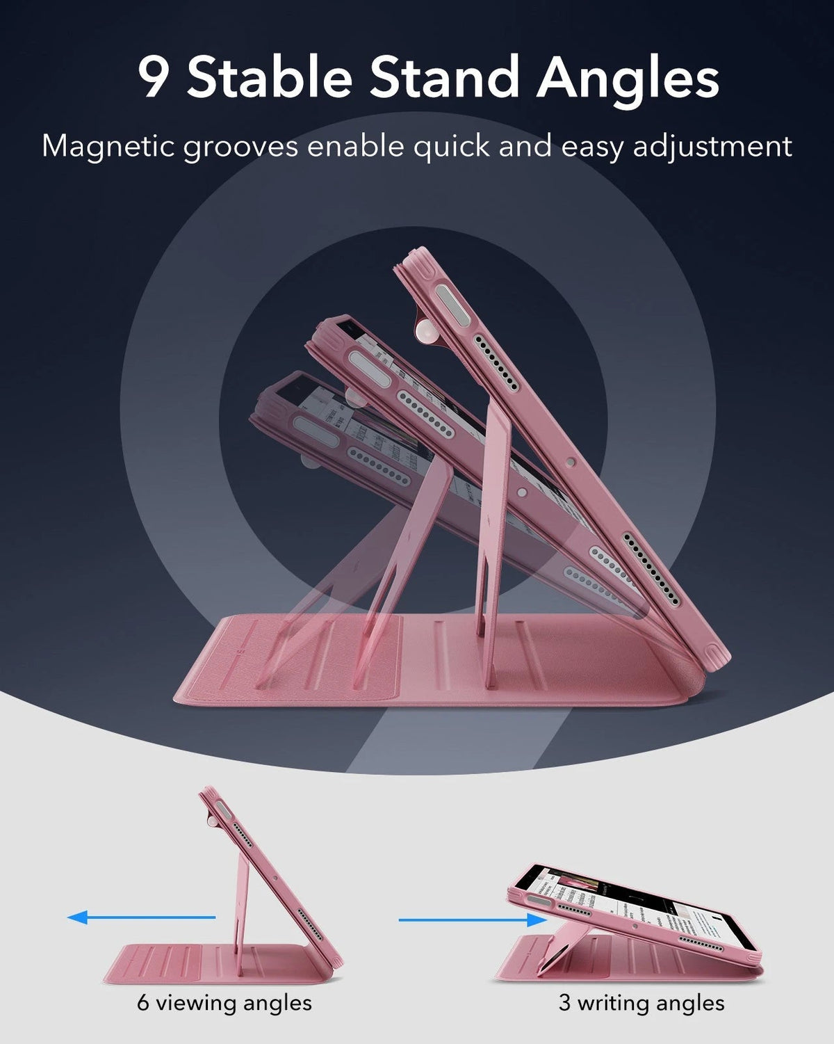 iPad Air 11" (M4) 2026 Bundle Shift Magnetic Case & Armorite® Paper-Feel Protection - Pink ESR ESR