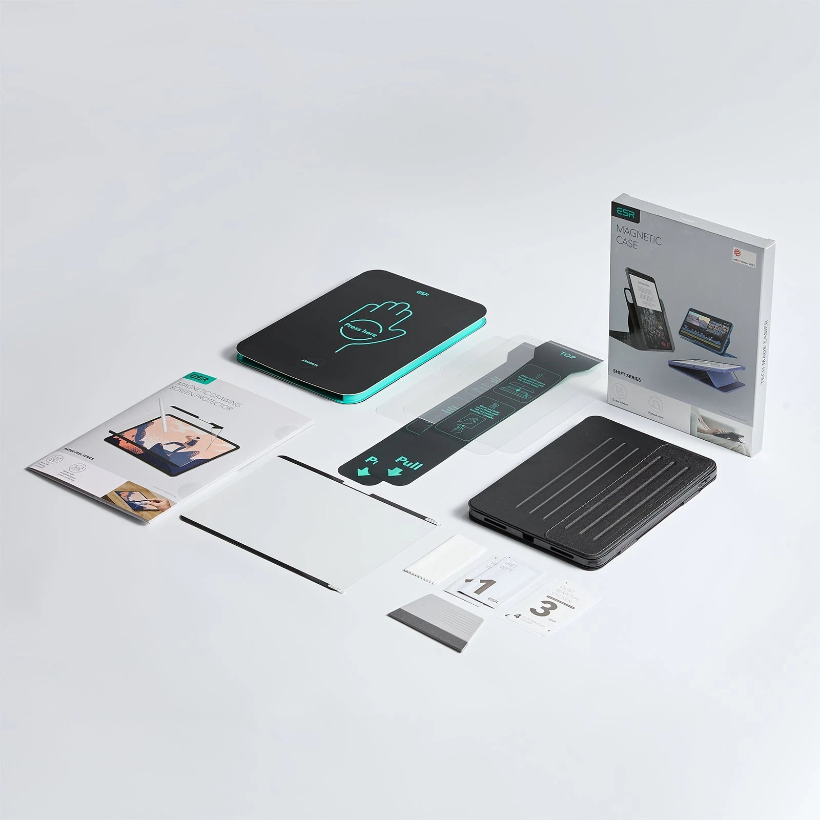 iPad Air 11" (M4) 2026 Bundle Shift Magnetic Case, Papel-Feel Magnetic & Armorite® Protection - Black ESR ESR