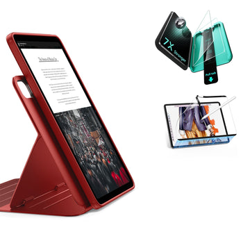 iPad Air 11" (M4) 2026 Bundle Shift Magnetic Case, Papel-Feel Magnetic & Armorite® Protection - Red