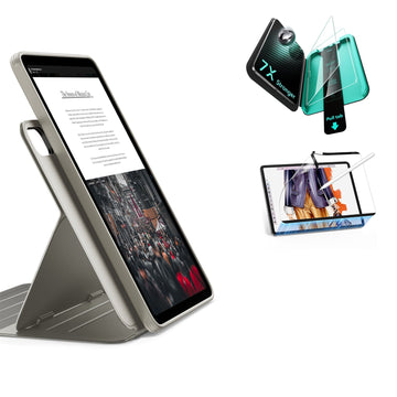 iPad Air 11" (M4) 2026 Bundle Shift Magnetic Case, Papel-Feel Magnetic & Armorite® Protection - Titanium