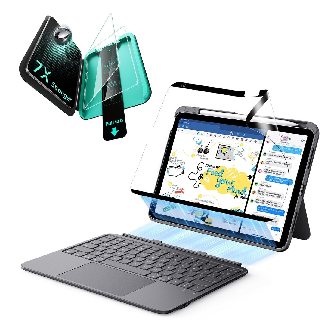 iPad Air 11” (M4) 2026 Flex Keyboard Case (Detachable) Protection Paper-Feel Bundle