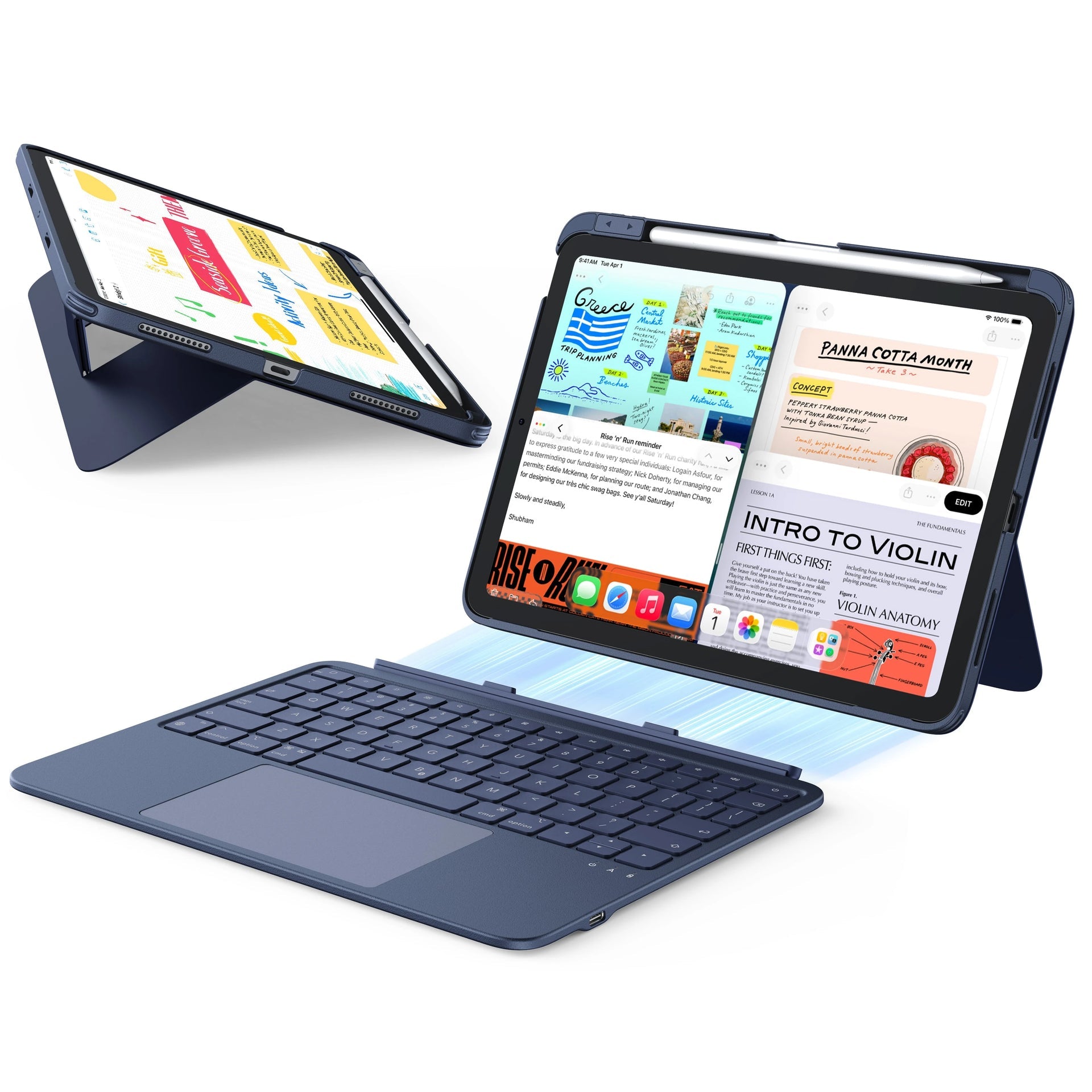 iPad Air 11" (M4) 2026 Flex Keyboard Case (Detachable)- US Layout-Blue ESR ESR