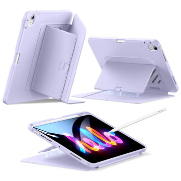 iPad Air 11" (M4) 2026 Flip Magnetic Case with Pencil Holder - Light Purple