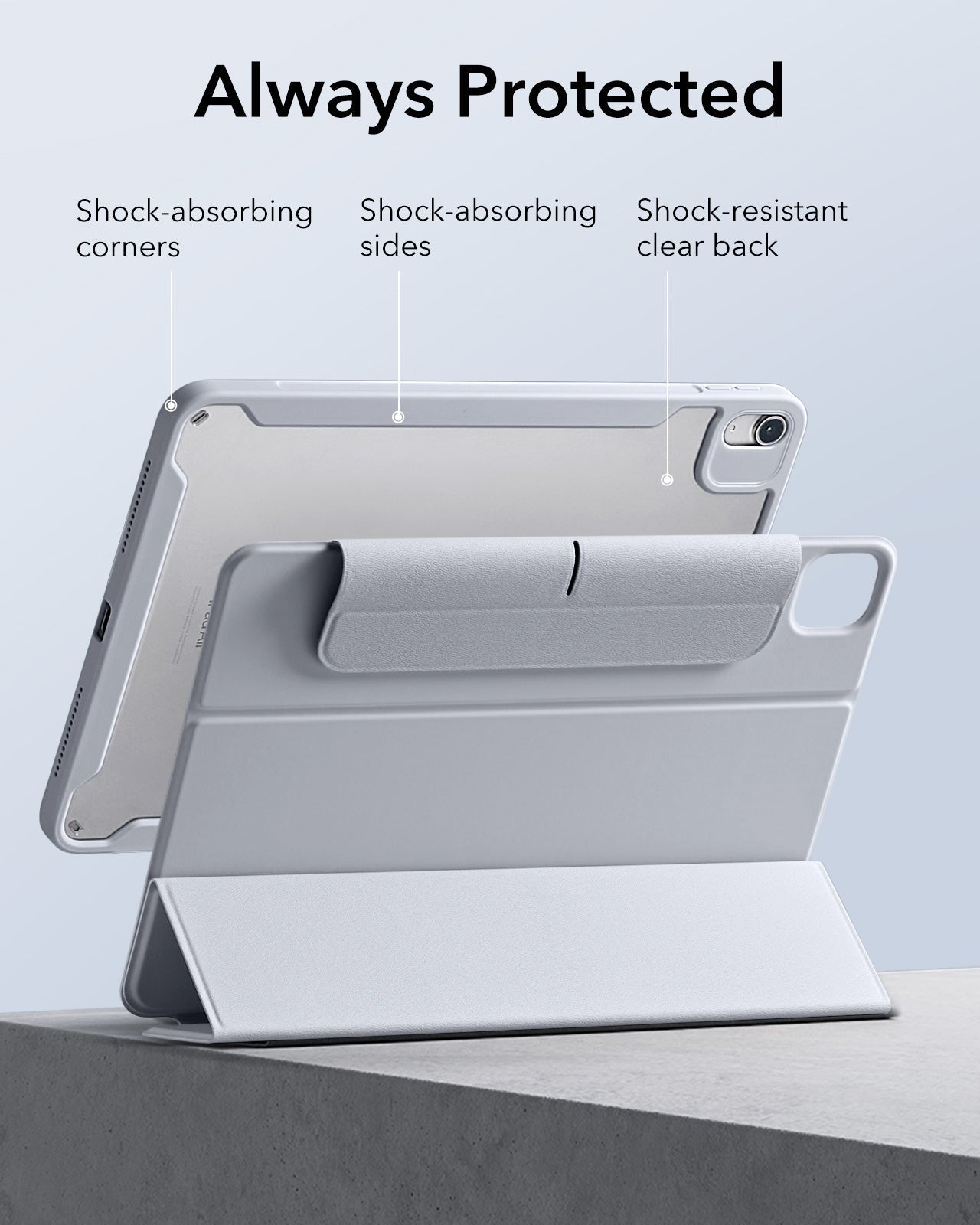 iPad Air 11" (M4) 2026 Rebound Hybrid Case 360 - Grey ESR ESR