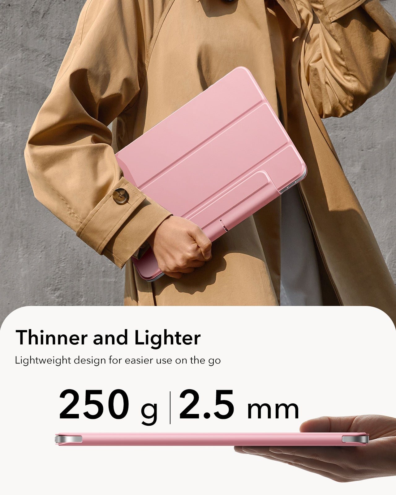 iPad Air 11" (M4) 2026 Rebound Magnetic Case - Pink ESR ESR